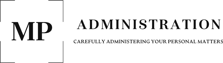 logotipo mpadministration negro